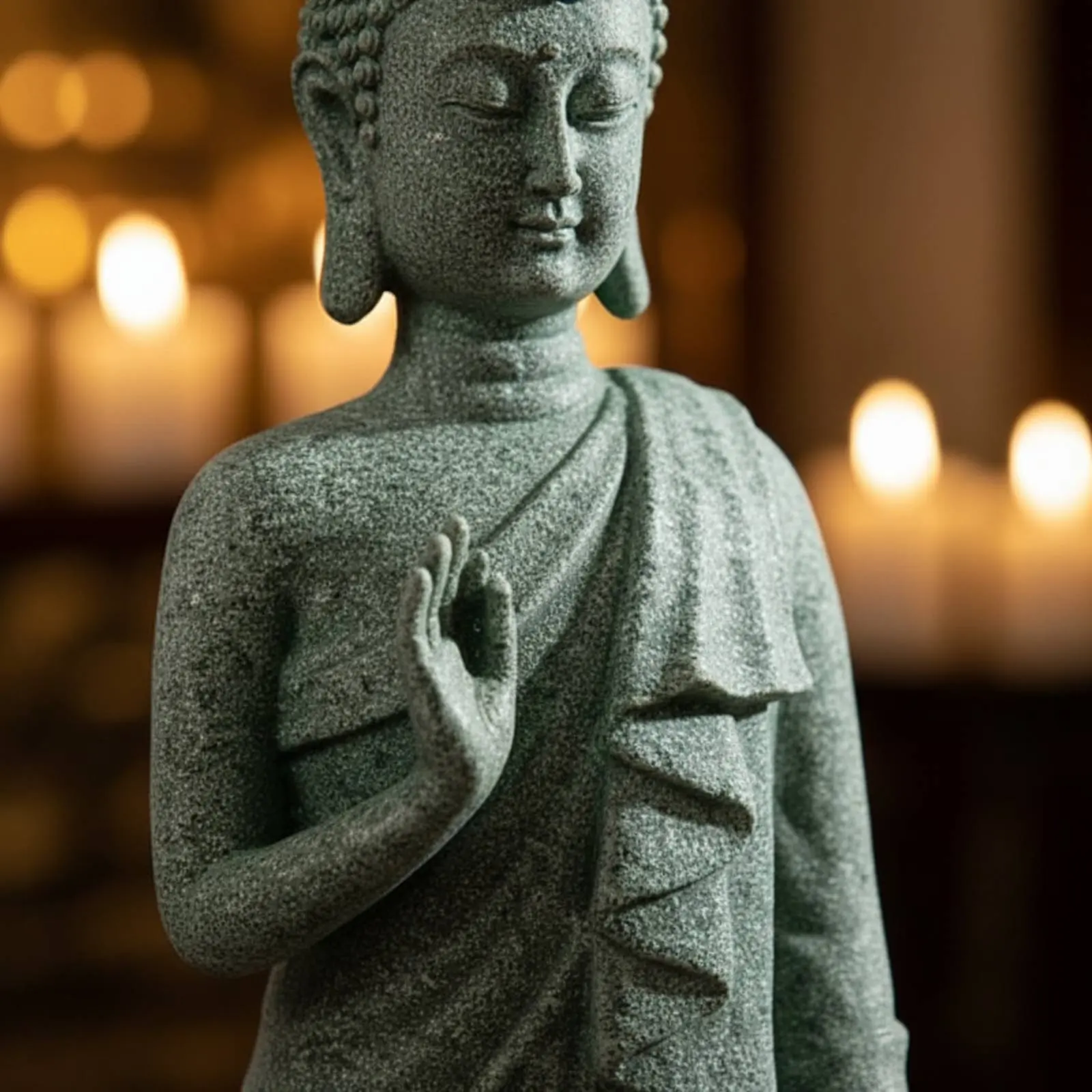 Statue de Bouddha au design apaisant, inspiration et énergie positive, statue de jardin apaisante, décoration intérieure, facile à nettoyer