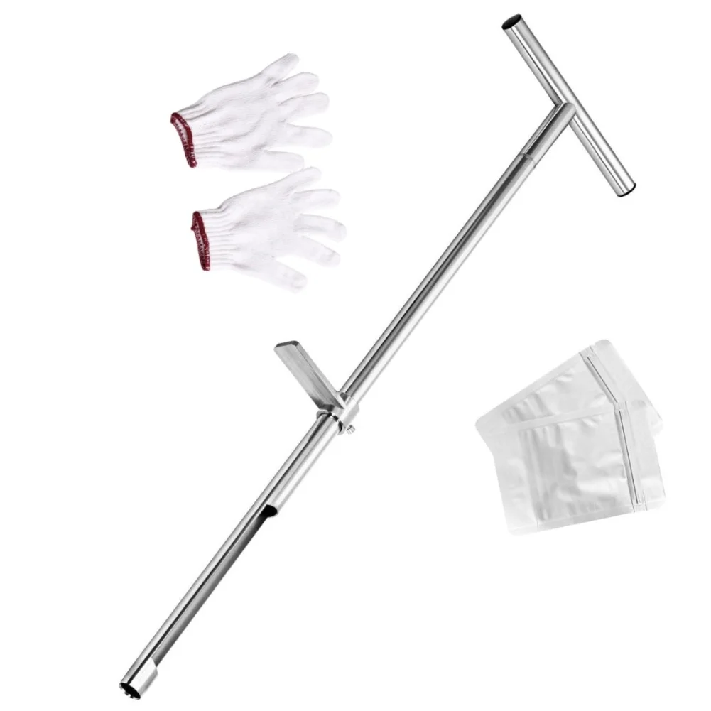 Stainless Steel 36 Inch Soil Probe with T-Shape Handle for Farm Land Soil Sampling Soil Moisture and Nutrient Analysis