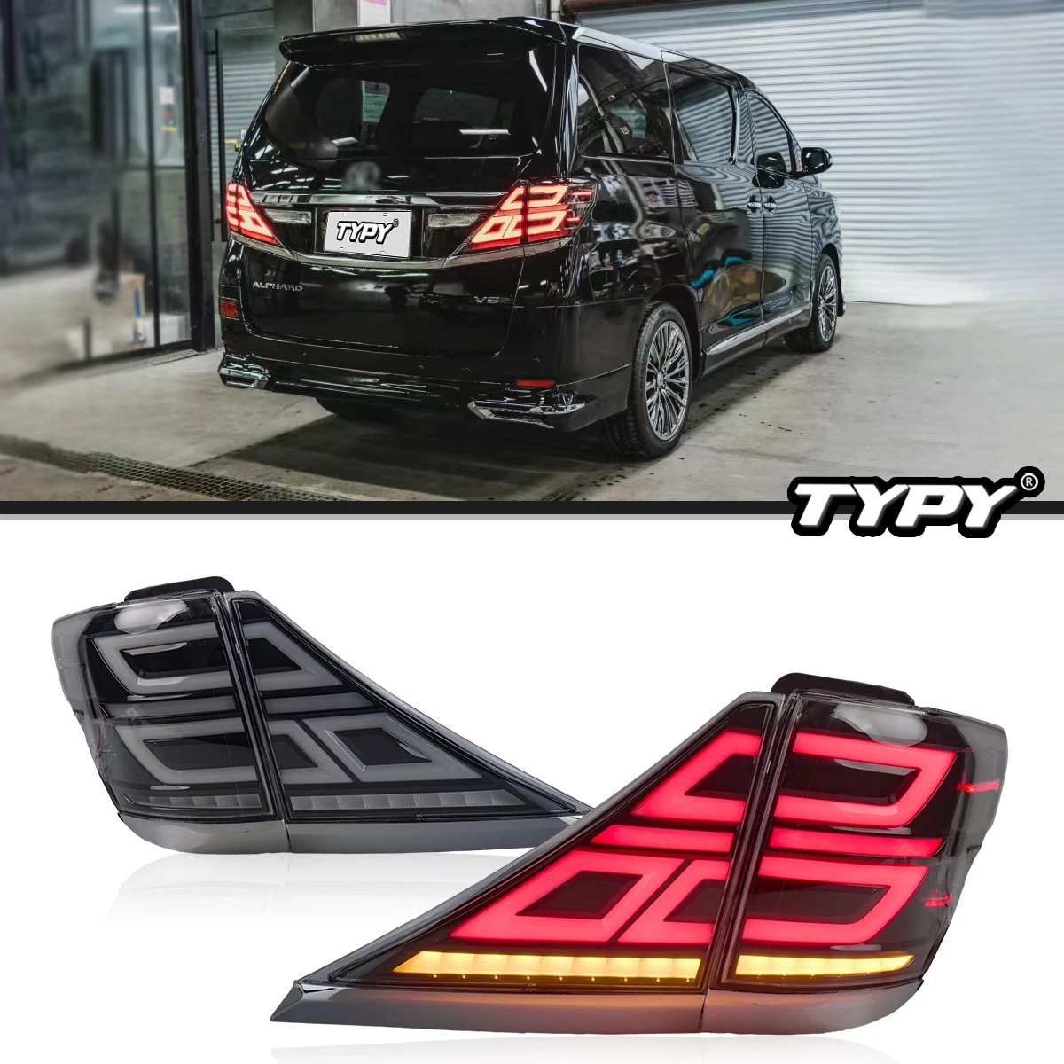 

Full LED Taillights 2007-2013 Rear Car Lamp Tail Lights Accessories For Toyota Verllfire Alphard Sequential Turn Signal