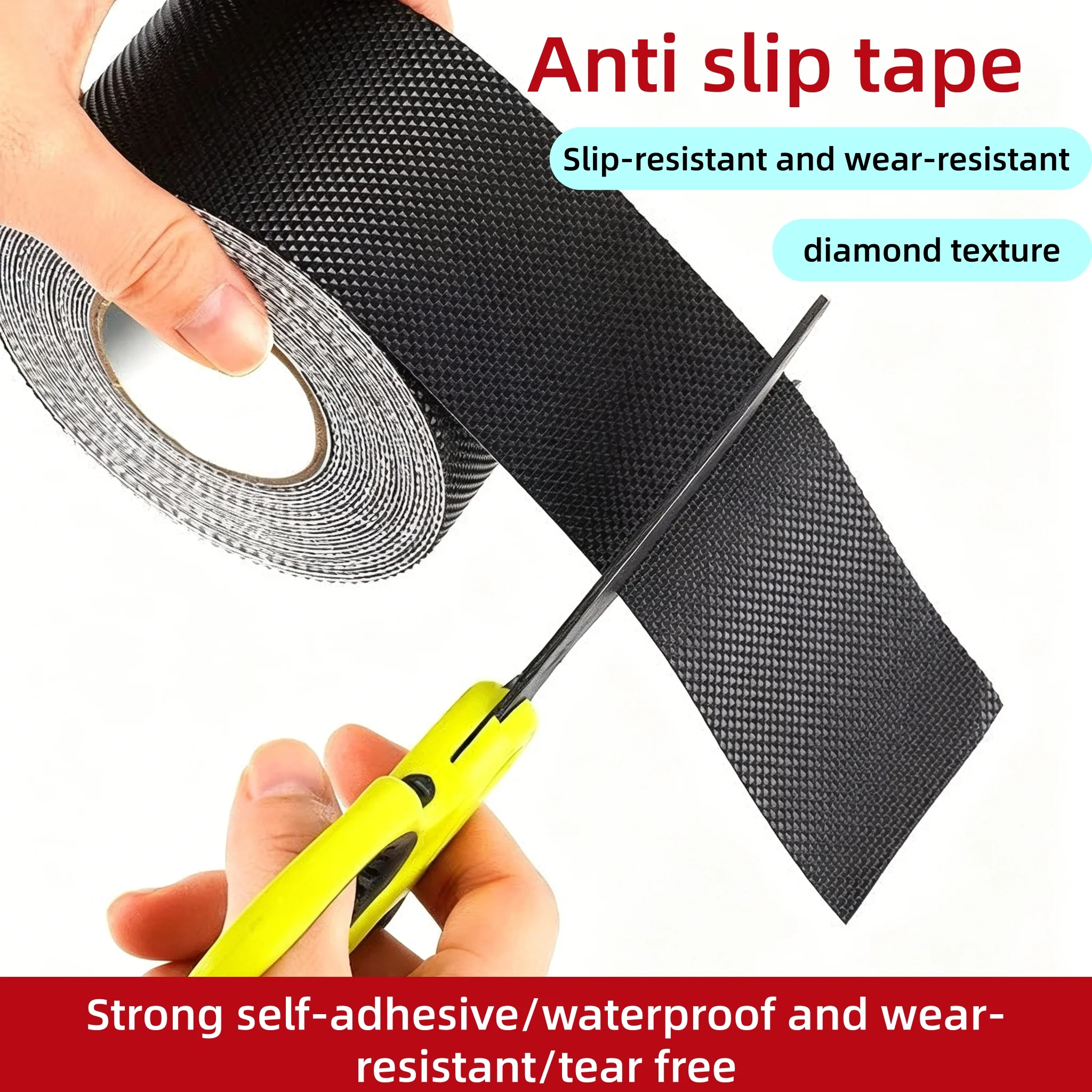 Anti Slip Tape Ground Stickers, Stairs, Bathrooms, Desktop Anti Slip Stickers, Waterproof and Anti Fall Fixing Stickers