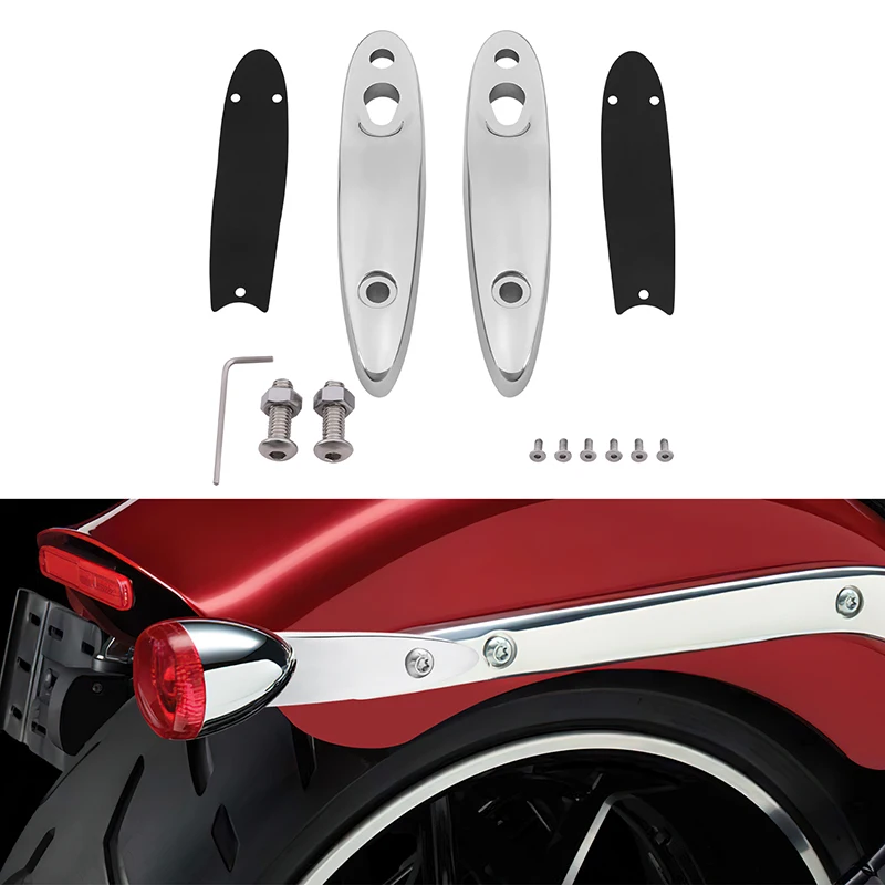 Motorcycle Turn Signal Extension Bracket License Plate Kit For Harley Softail Street Bob Fat Boy FLFB FLSL FXBB FXBR 2000-2023