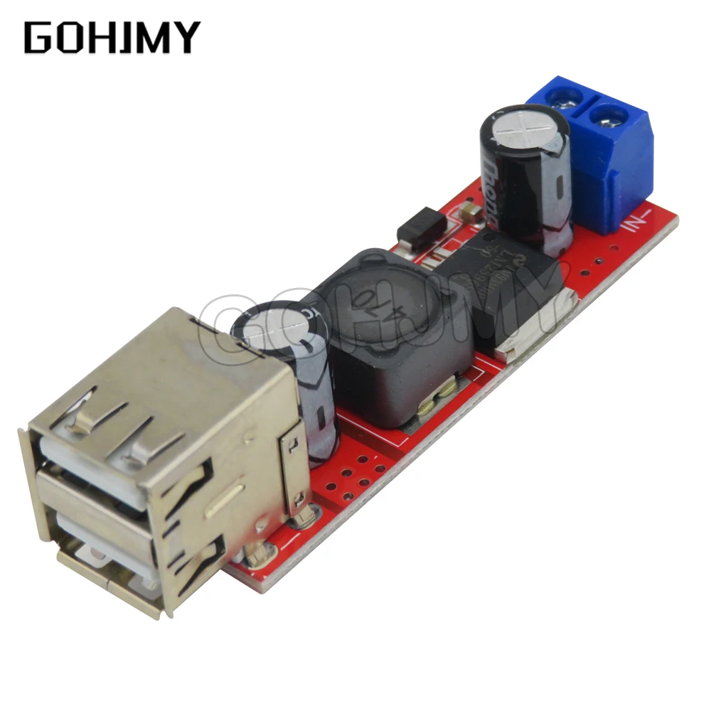 DC-DC Step Down Converter Module DC 6V-40V To 5V 3A Double USB Charge For Vehicle Car Charger LM2596 Dual Two USB