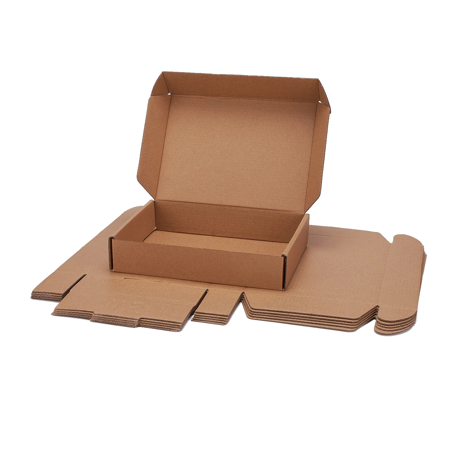 

10Pcs Rectangle Kraft Paper Folding Box Corrugated Board Box Tan Postal Box for DIY Jewelry Box Packaging Craft Gift Wrapping