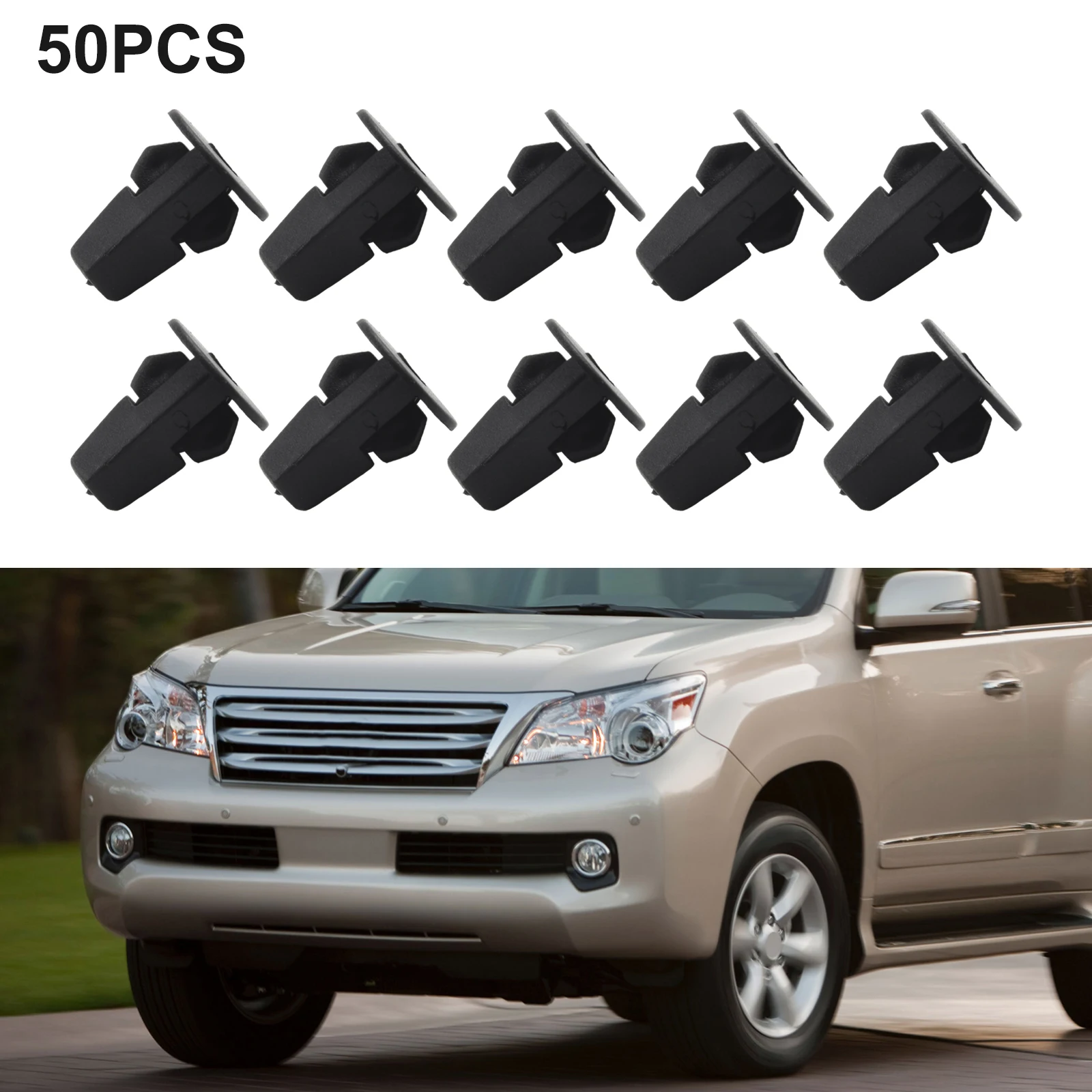 Clamp Car Rivets 8 8mm Screw Kit Liner Moulding Part Replacement 50pcs Accessories Black Clips Fastener Fender