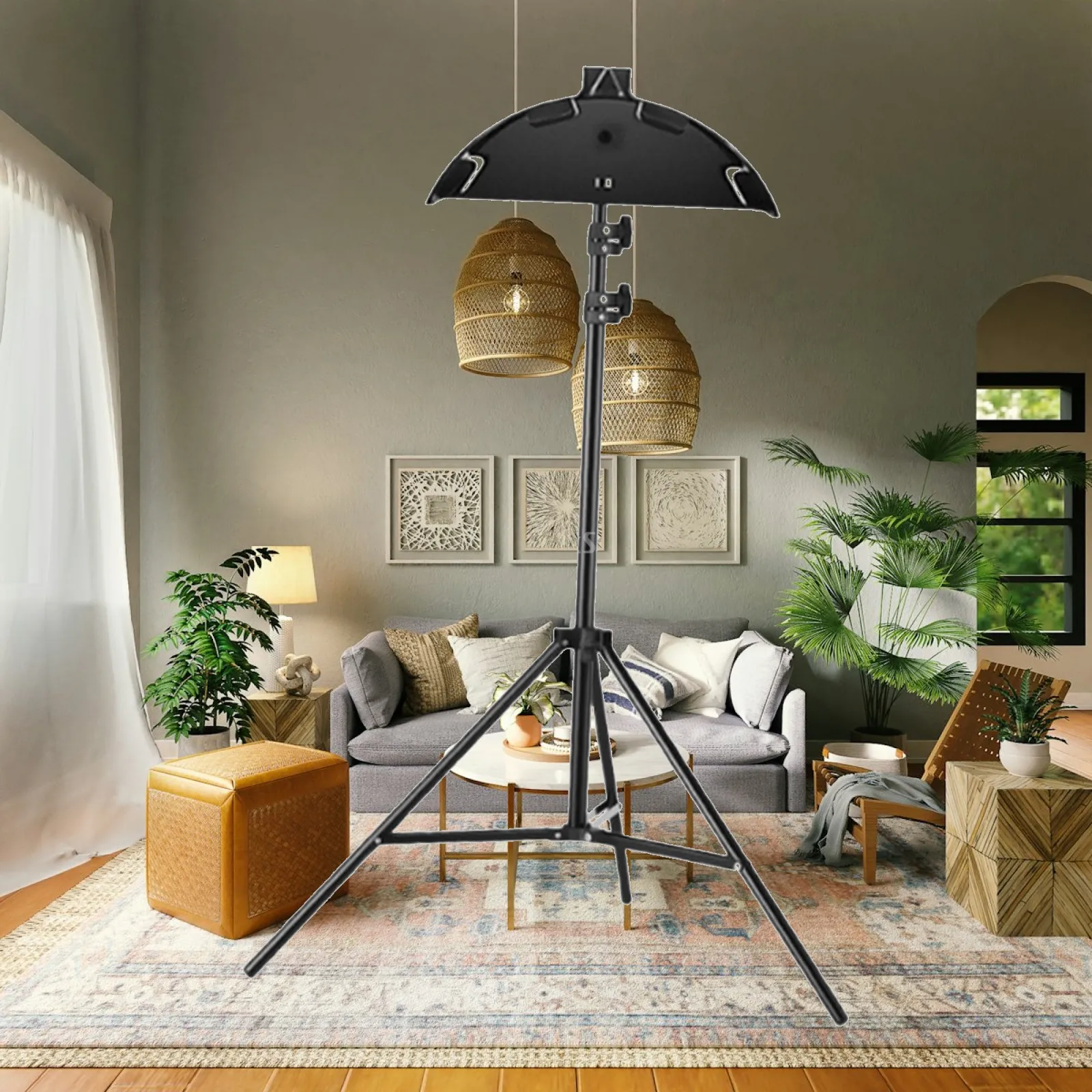 Dartboard Stand with Steel Adjustable Tripod Foldable Mount Easy Assembly for Darts Boards Home and Club