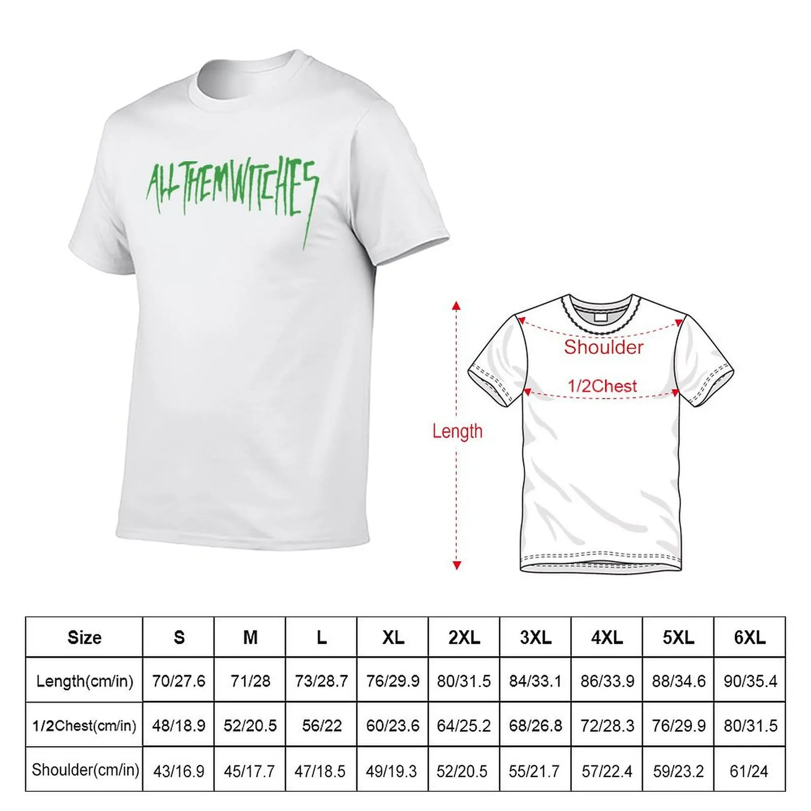 ALL THEM WITCHES spend their time T-Shirt Casual All Match Tee Shirt for Men