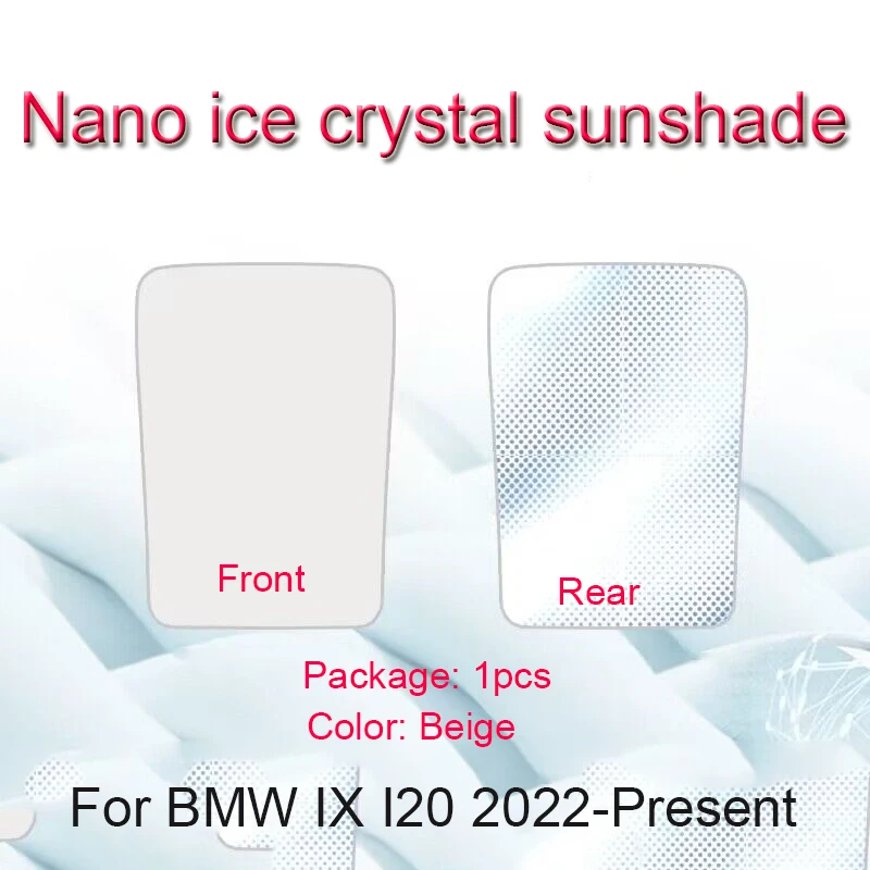 

Car Ice Crystal Sunroof Sunshade Skylight Roof Heat Insulation Shading Interior For BMW IX I20 2022-Present Auto Accessory