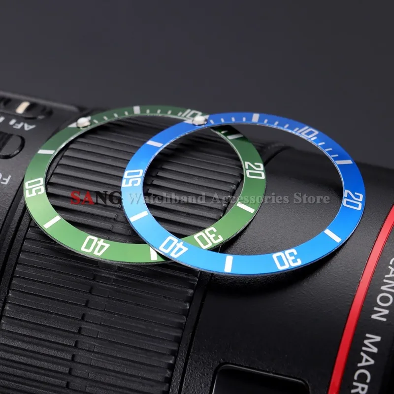 Black Blue Ceramic Lui Alloy Bezel for Rolex for Water Ghost for Seiko Watch Ring Parts Watch Cases Movement 37.5*31mm Accessory