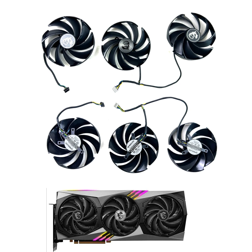 NEW Cooling Fan PLD10020B12H For MSI RTX 4070 4070ti 4080 4090 GAMING X TRIO Video Card Fan  Graphics Card Fan