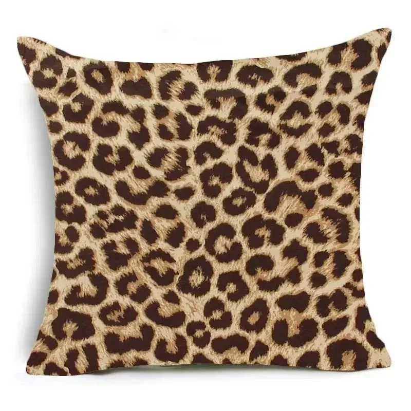 Animal print pillowcase, leopard tiger zebra cow snake cushion cover, home sofa chair decoration pillowcase, home decoration
