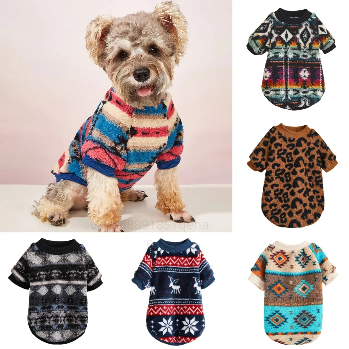 Plush Cat Dog Hoodies Thicken Pet Sweaters Autumn Winter Cat Puppy Clothes for Small Dogs Cats Kitten Pullovers Sphynx Clothing