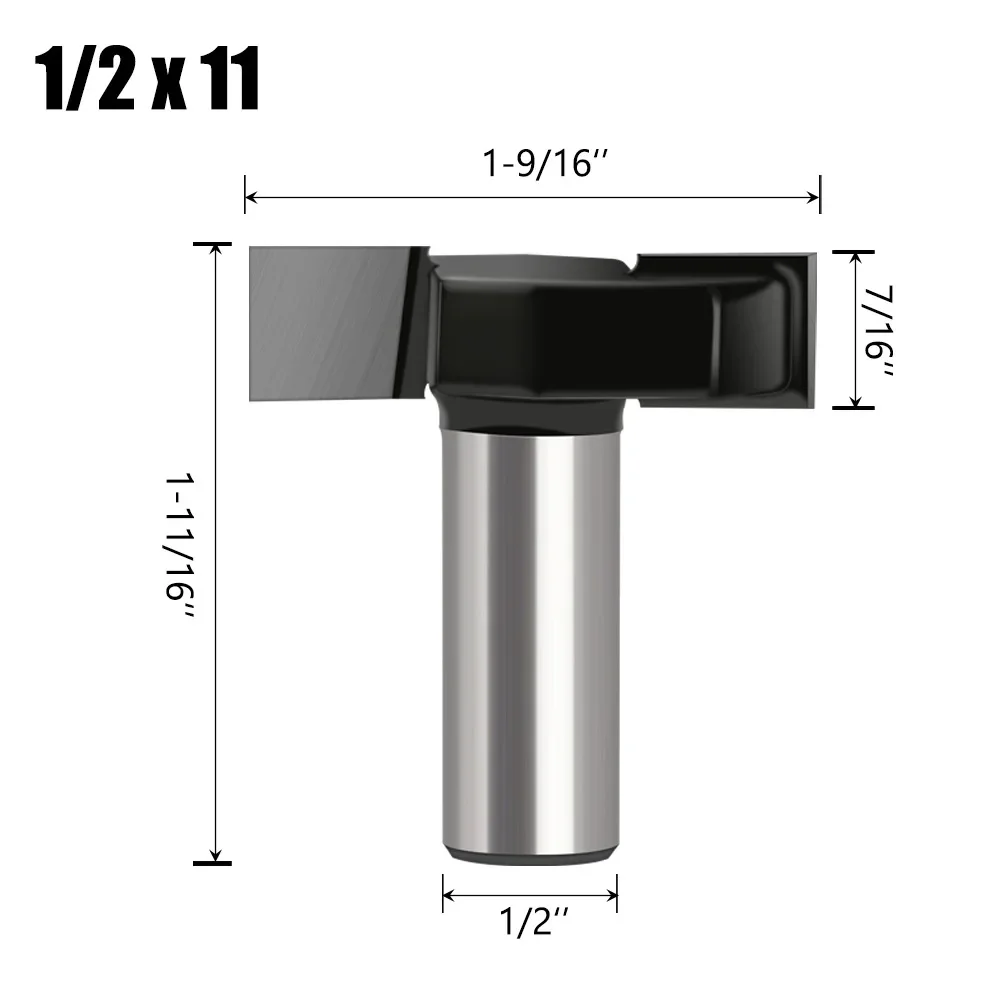 12mm Shank T-shaped Milling Cutter Woodworking Tool Router Bits for Wood Industrial Grade Milling Cutter Slotting Marcenaria