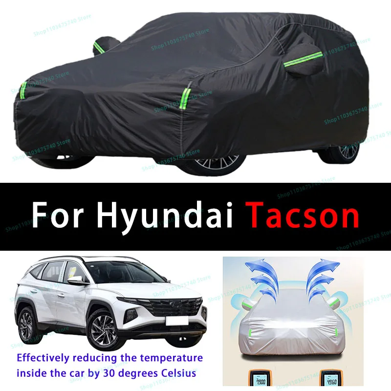 

For Hyundai Tacson Summer Full Car Covers Outdoor Sun uv Protection Dust Cooling Protective Auto Protective Cover