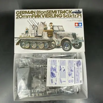 طامية تجميع نموذج 1/35 الألمانية 8tonSemitrack20mmFrakvierling Sd.Kfz7/1 35050 تجميع الشكل تحصيل هدية عيد ميلاد