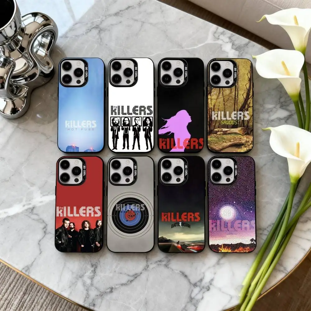 

Awesome T-The K-Killers Band Phone Case For iPhone17,16,15,14,13,12,11 Plus,Pro Max Candy Silver Plated Inside Cover