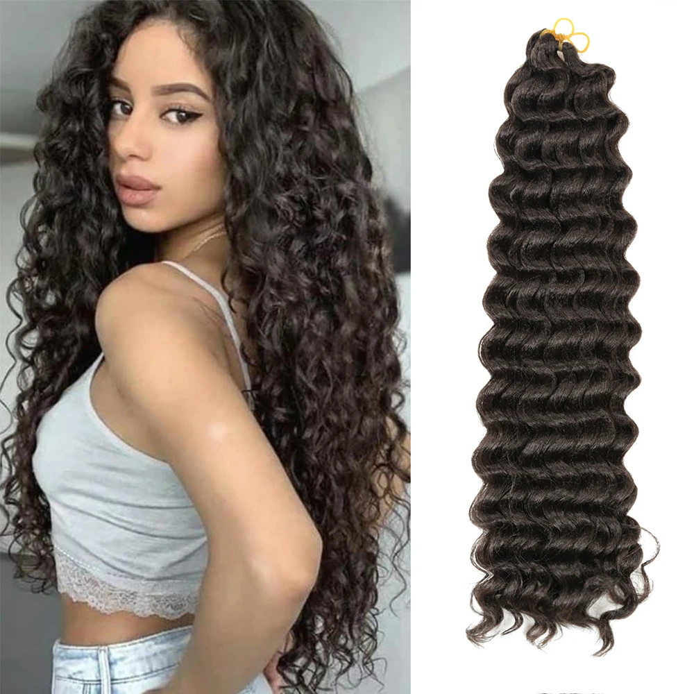 Deep Twist Crochet Hair 22Inch-30inch Freetress Synthetic Ombre Braiding Hair Extensions Low Tempreture Fiber Hair Alibaby