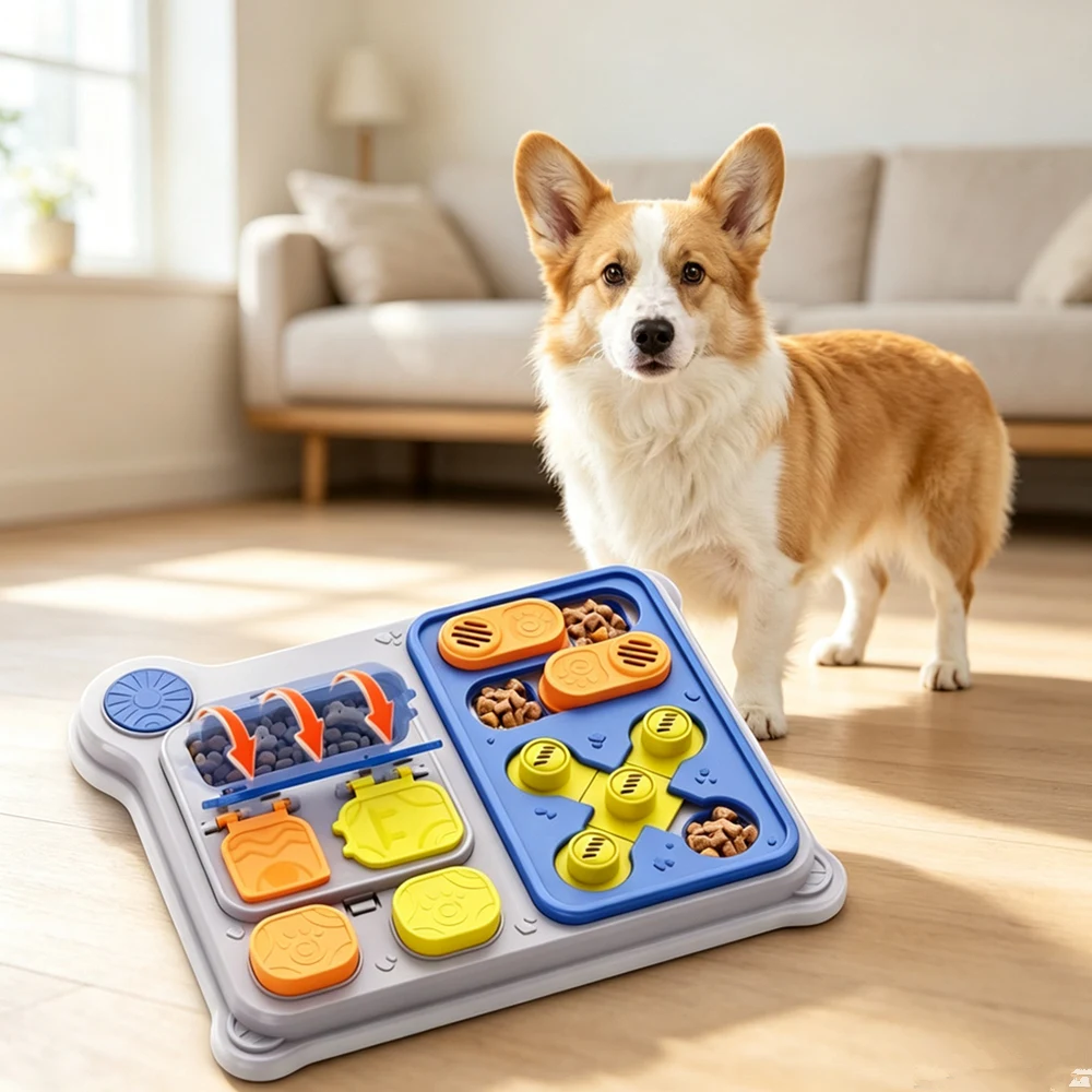 New Puppy Dog Puzzle Toy Pet Feeder Treat Dispensing Toy for IQ Training Ideal for Small Medium Dogs