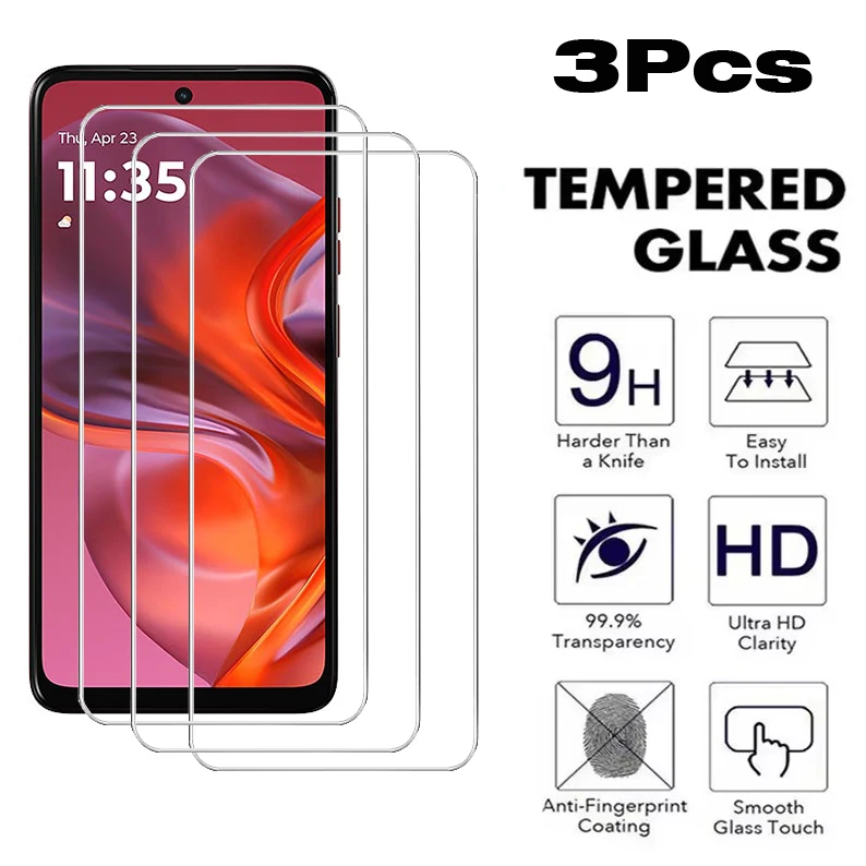 3Pcs Tempered Glass For Moto G Stylus 5G(2024) Tempered Glass For G Power(2022) Moto G Play(2021)(2023) G 5G Screen Protector