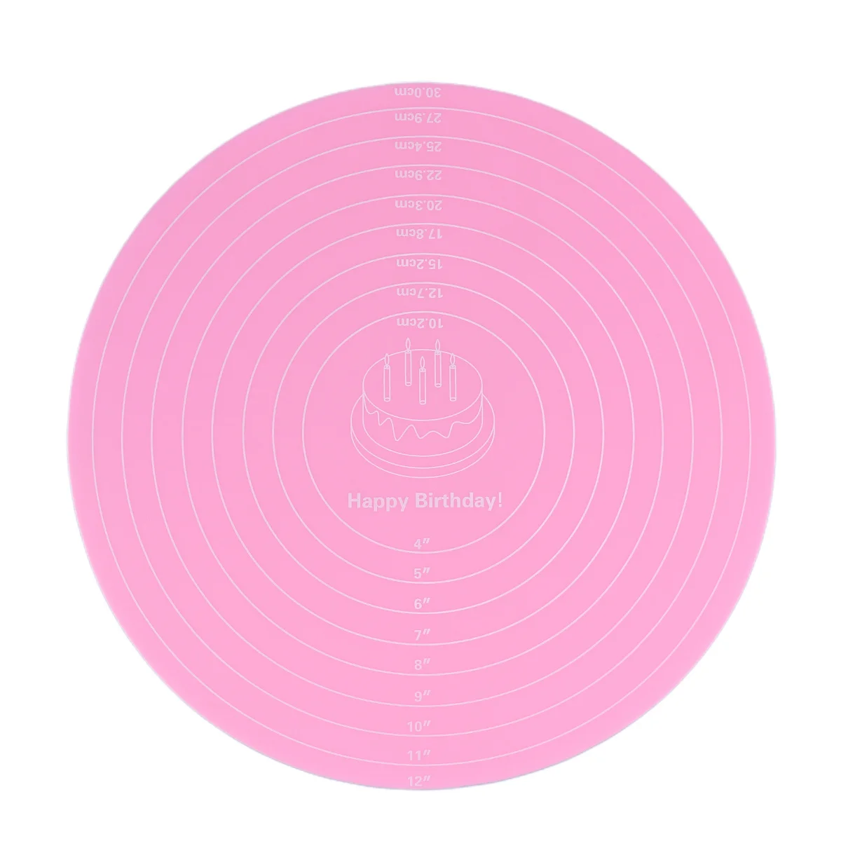 

1Pcs 12 Inch Round Silicone Cake Board Reusable Sturdy Non-Slip Smooth Polishing Baking Accessories Cake Display Base Cupcake