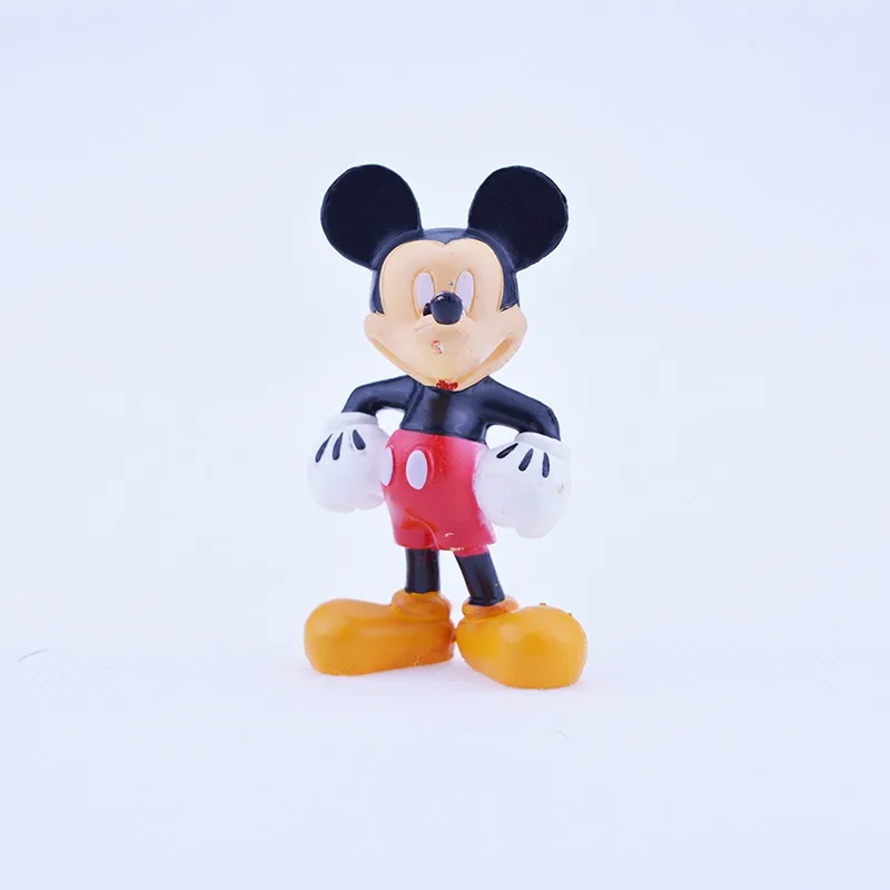 6 Pcs/Set Disney 5-6CM Mickey Mouse Minnie Donald Duck Cute PVC Action Figure Cartoon Model Children Gift Cake Toppers Kids Toys