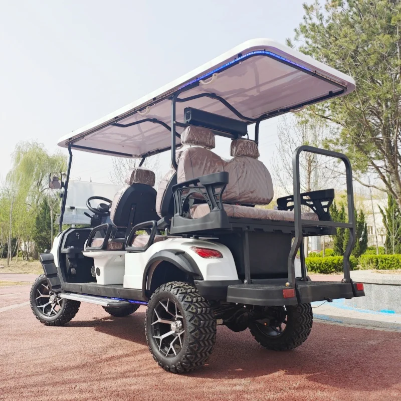 Factory Direct Supply Electric Golf Cart Golf Skateboard 4 Wheels Solar 14-Inch Tires Seat With Headrest Foot Pedal Sound Bar