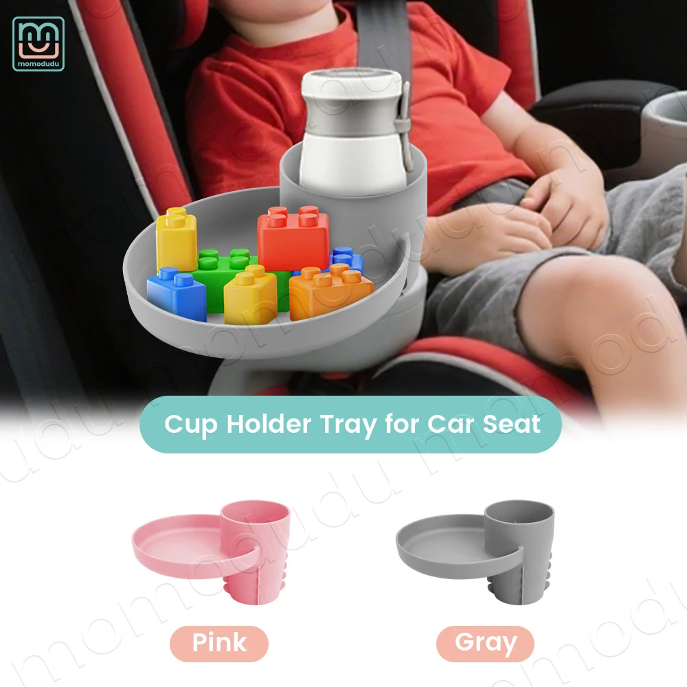 1PC Baby Car Seat Tray Organizer Cup Holder & Food Table with Design Fits Drinks, Portable Travel Accessories for Adults/Kids