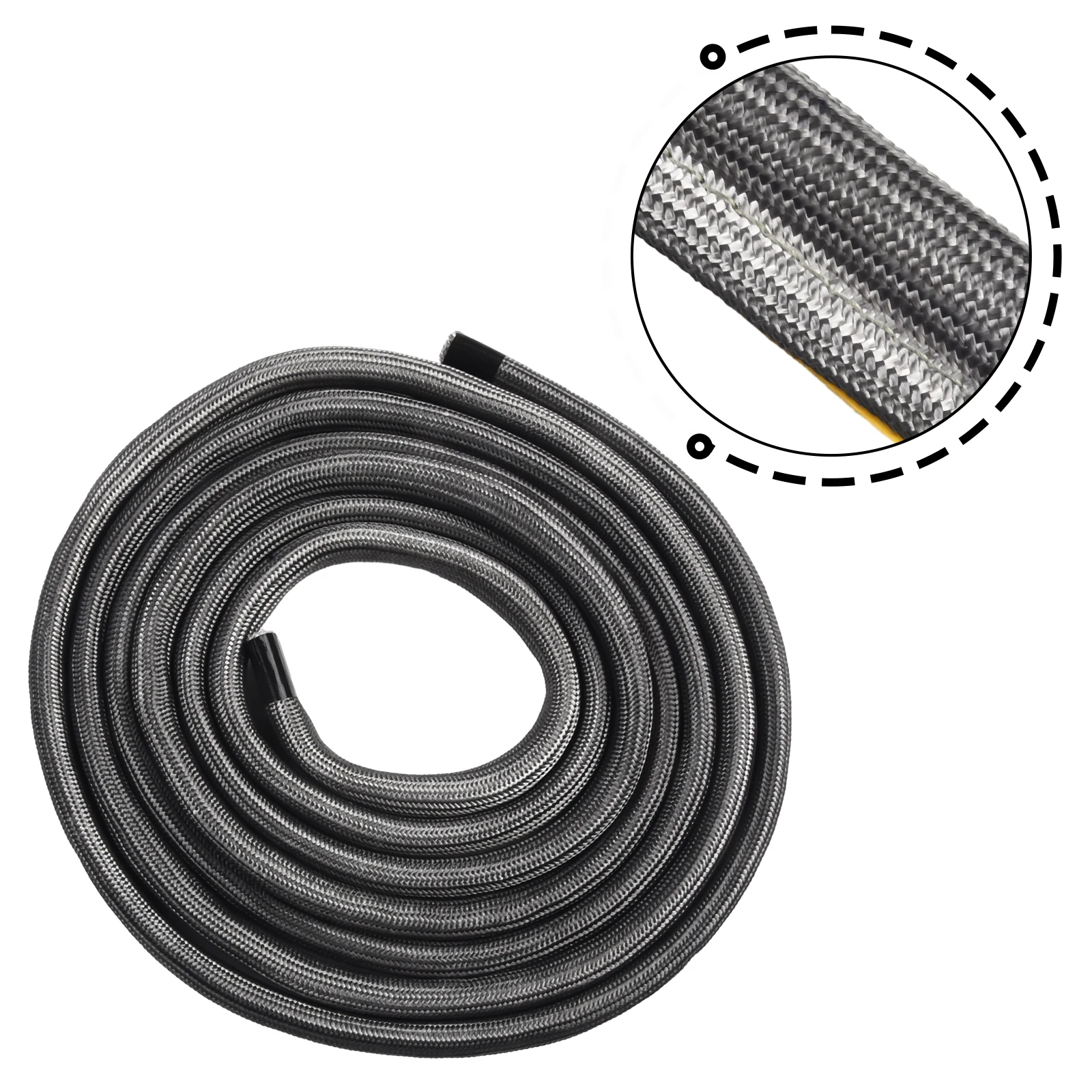 

High Quality Stove Rope Door Seal 1pcs 550ºC Black Diameter 10mm Fire Glue Glass Yarns Oven Thermal Insulation