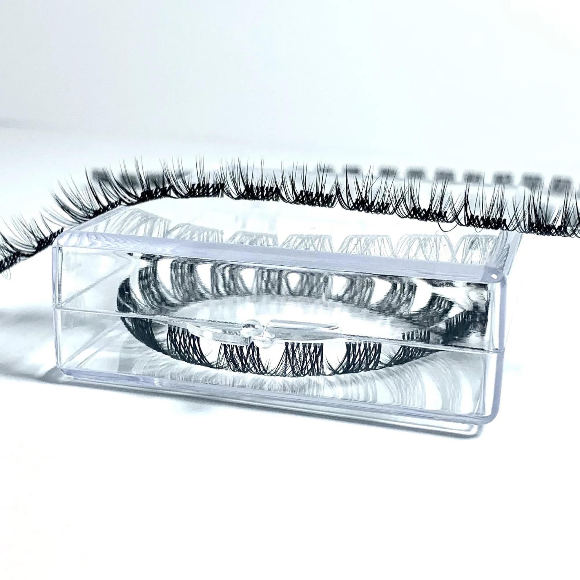 1 Stuk Lash Lint Diy Wimper 20 Stuks Uit 1 Lint, Gesegmenteerde Flase Wimpers Individuele Cluster Wimpers Make-Up Cilia