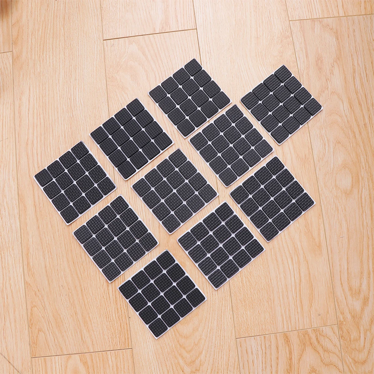 

Eva Furniture Stopper 10 Sheets Self-Adhesive Black Square Non-Slip Pads Floor Protectors for Tables and Chairs Anti-Eva Pads