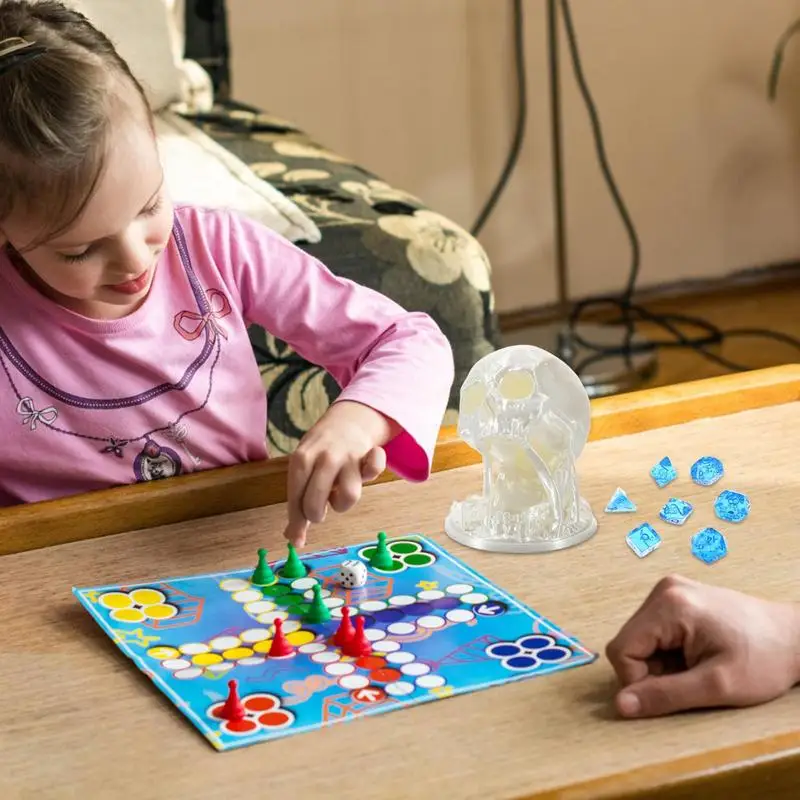 Dice Roller Tower Halloween Dice Tray For Rolling Skeleton DND Dice Rolling Tower Toy For Home Bedroom Entrance Hall