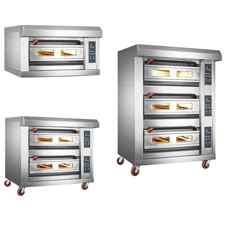 New conditions for energy-efficient deck ovens for baking bread with corn and fruit ingredients in 380V food factories