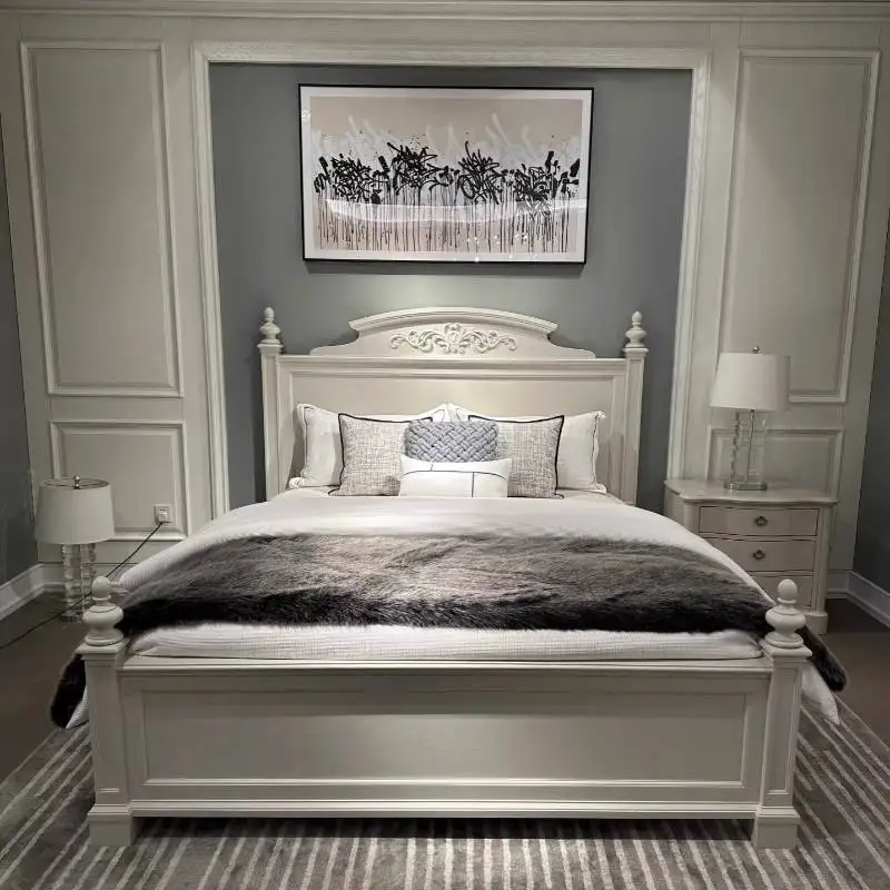 

Decoration Items Double Bed Beige Minimalist Japanese Modern Double Bed Frame Wooden Camping Cama Matrimonial Home Furniture