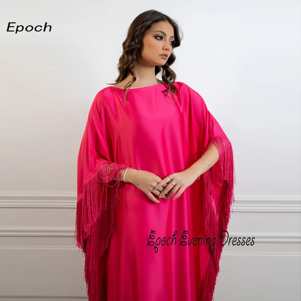 Epoch gaun malam pendek gaun Prom koktail lengan kelelawar leher tinggi https://www.lazada.sg/products/ mega-dupkan lengan rumbai elegan untuk wanita seksi