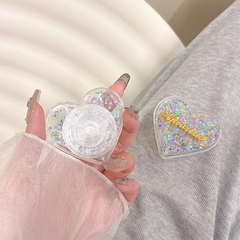 الفاخرة الترتر شكل قلب حامل هاتف آيفون سامسونج الحب القلب العالمي حامل هاتف ملحقات الهاتف soporte الفقرة celul