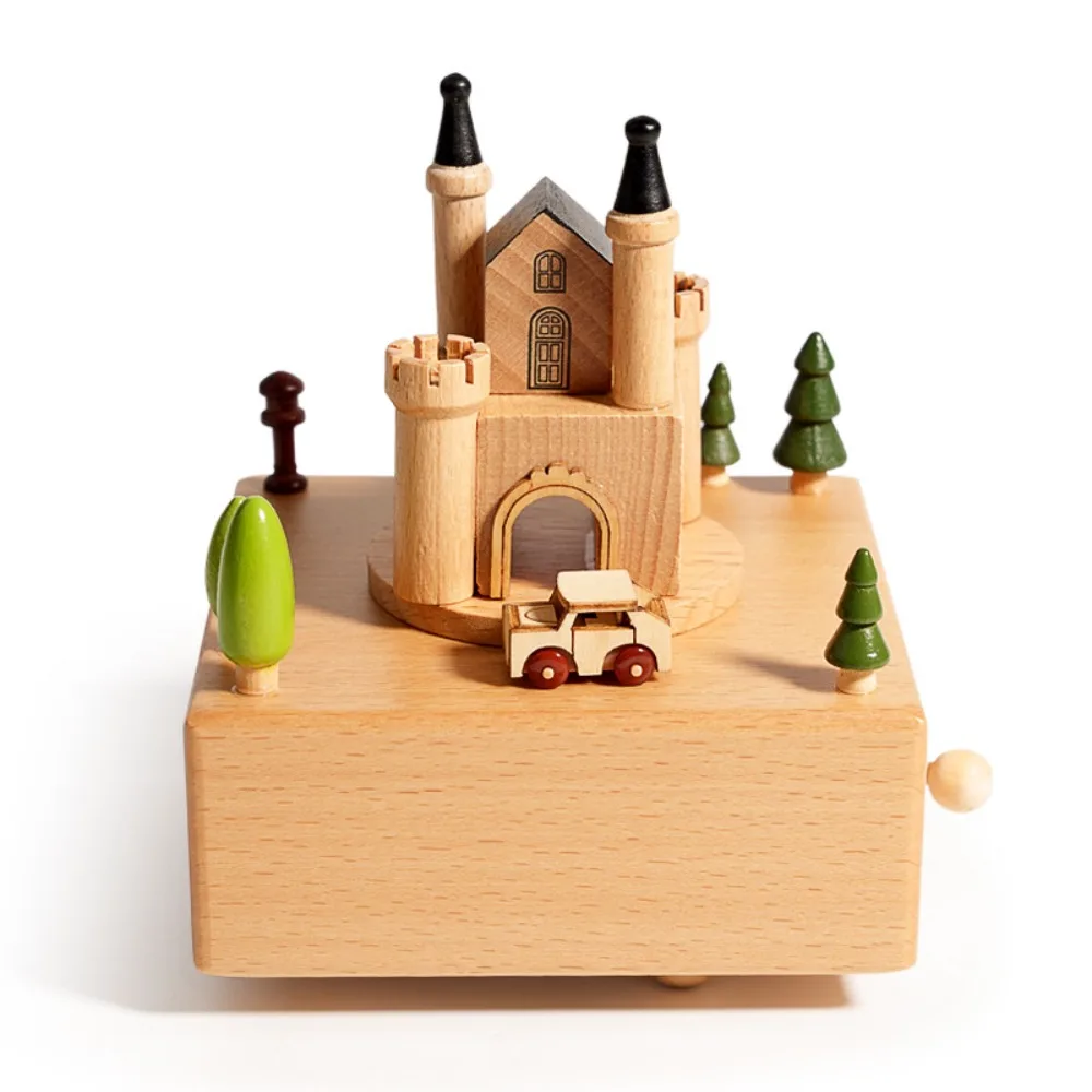 

Музыкальная шкатулка-карусель из дерева с вращающейся балериной, ретро-дизайн, винтажный стиль