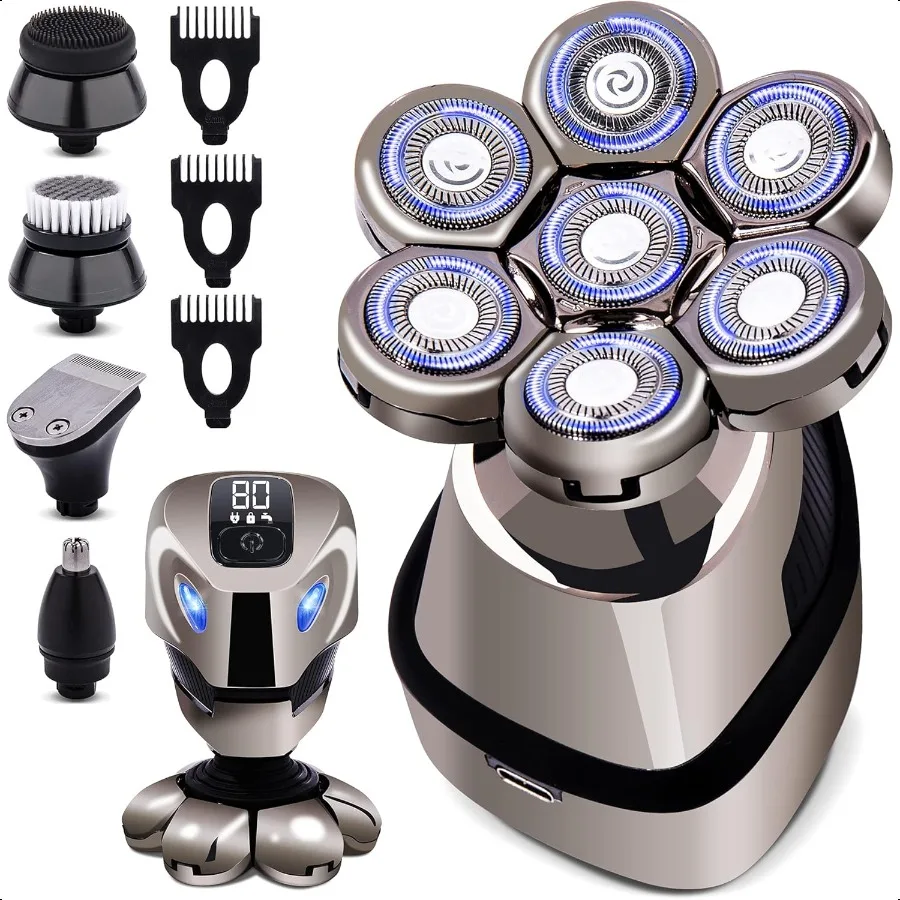 

Head Shavers for Bald Men: Waterproof Bald Head Shavers for Men Skull Rechargeable Head Shavers for Bald Men Cordl Electric Raz