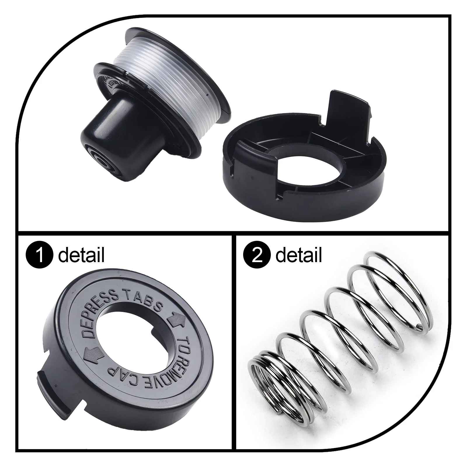 Accessory Spool Line Tool Cover Cap For Black & Decker GL250 GL360 Parts Replacement String Trimmer High Quality