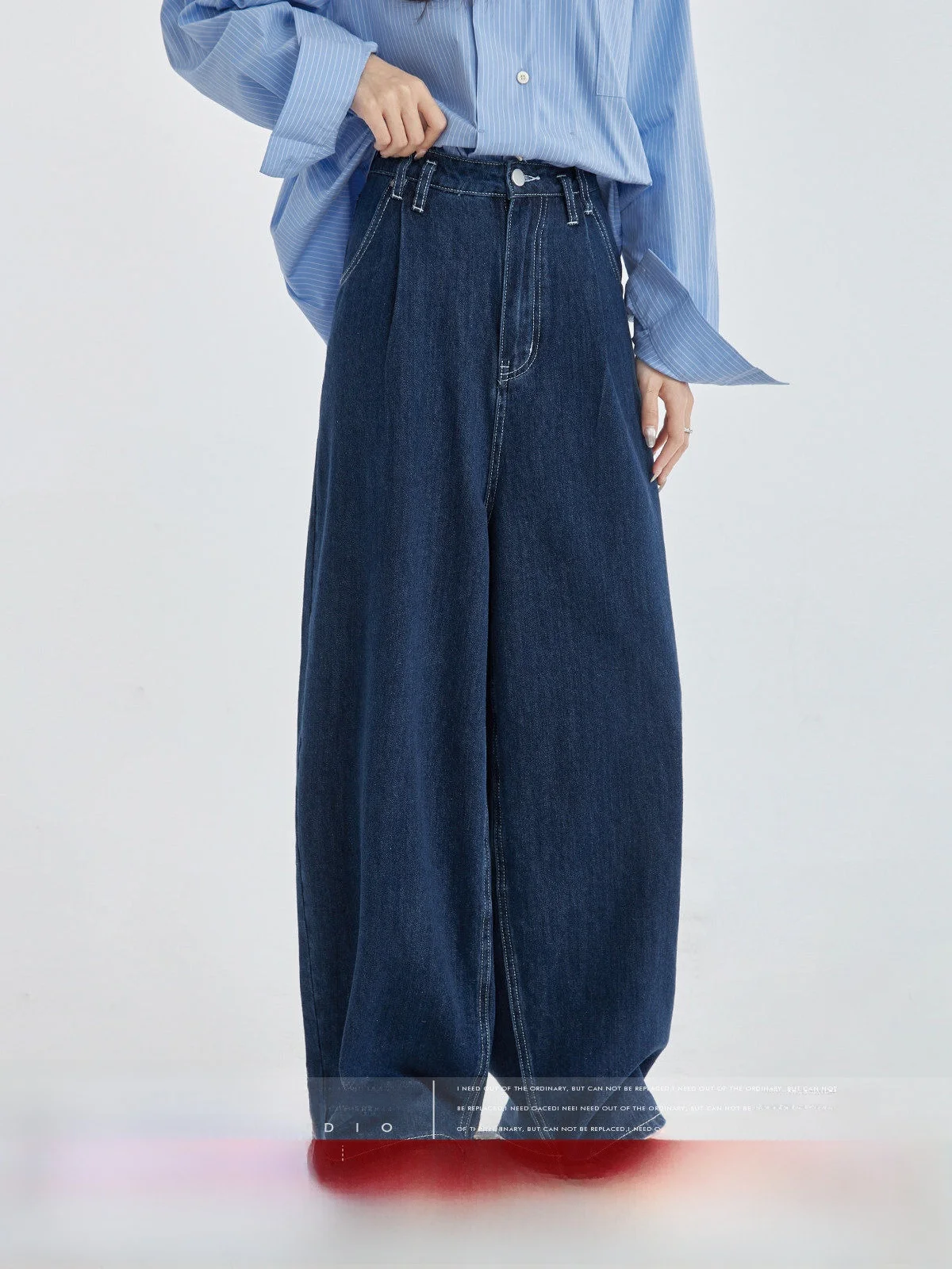 

Прямые джинсы с высокой талией, женские свободные широкие брюки, осенние новые утягивающие удобные джинсовые брюки