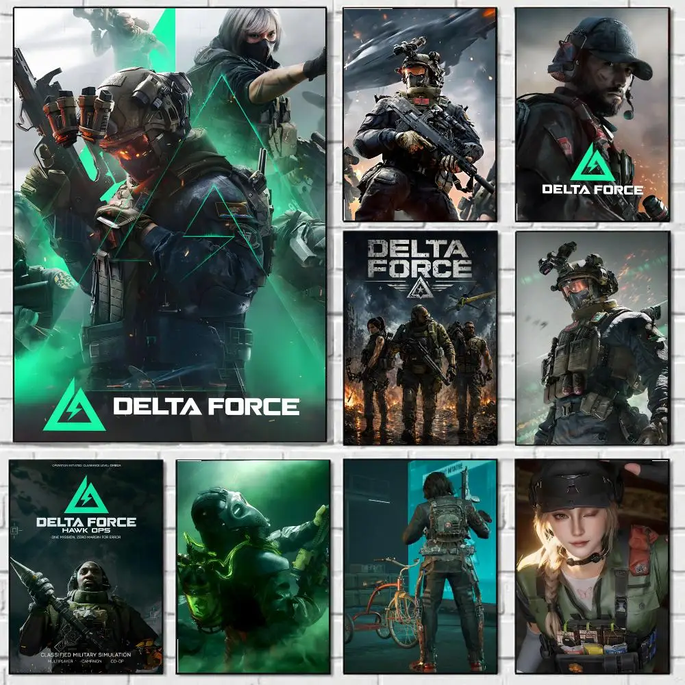 Delta Force Poster HD Self-adhesive Waterproof DIY Decorative Painting For Home Living Room Bedroom Bathroom Wall Decor