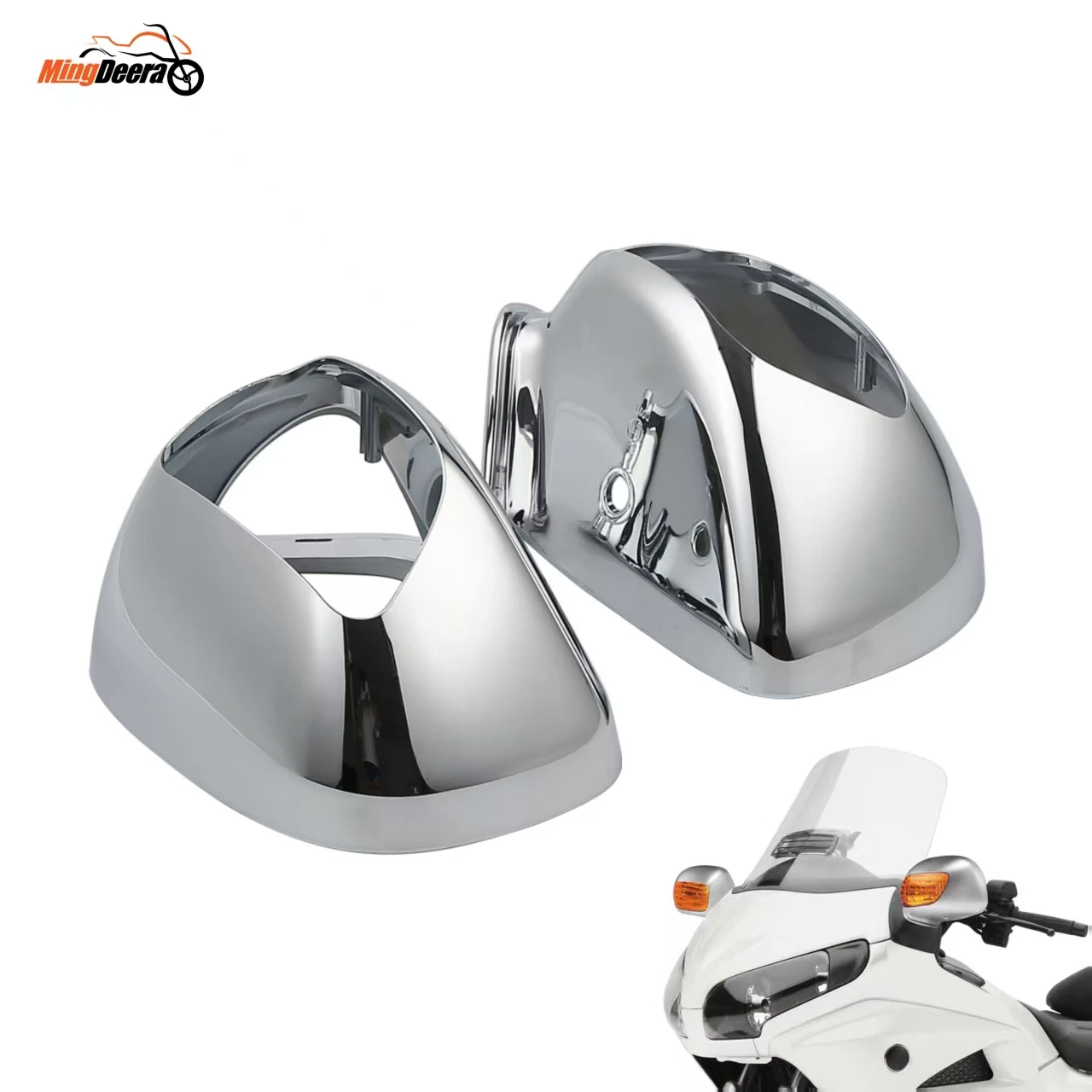 

Rear View Mirror Cover Shell Red Black Chrome Motorcycle Side Mirror Housing Fit For Honda GL1800 Goldwing 2001-2017