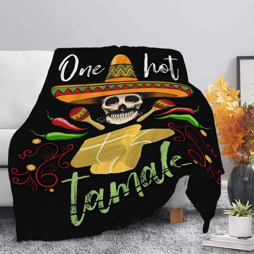 Hot Sale Mexican Food Printed Blanket Picnic Blankets Warm Blanket Soft and Comfortable Blanket Home Travel Birthday Gift