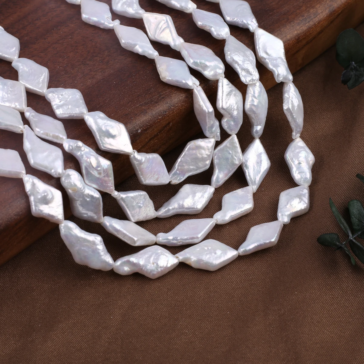 Natural Freshwater Pearl Beads Beaded Diamond White Baroque Pearl Loose Spacer Beads For Jewelry Making DIY Necklaces