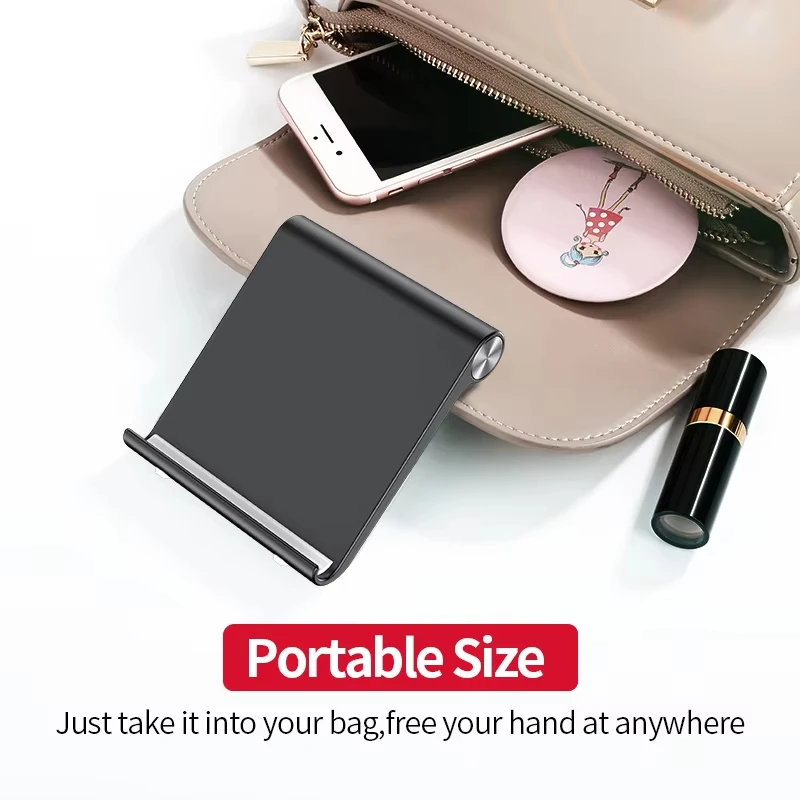 Universal Foldable Desk Phone Holder Portable Adjustable Desktop Phone Holder Stand for Most of Mobile Phones and Tablet Holder view 6