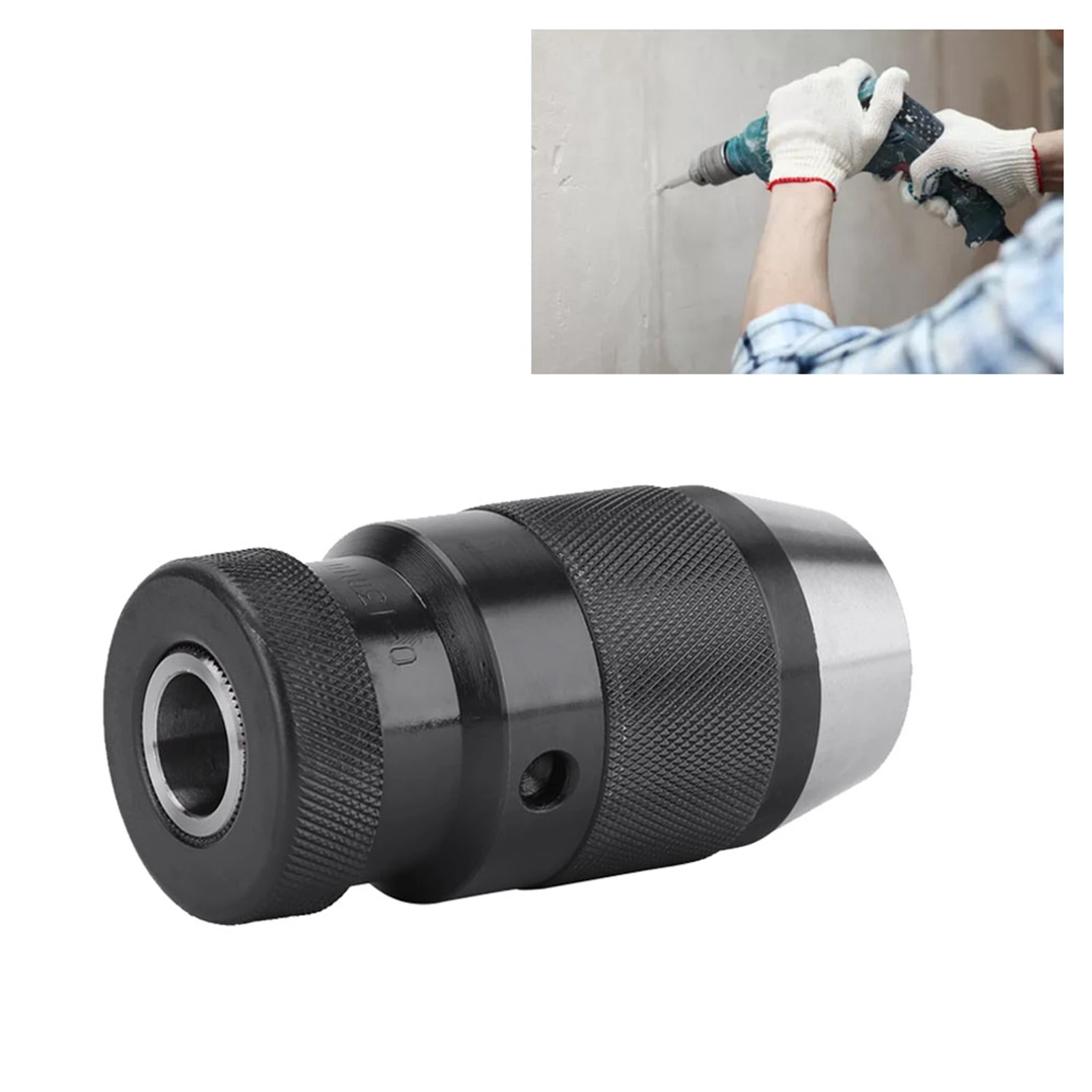 1pc 0-13mm 1/2" Steel Self tightening Keyless B16 Chuck for Lathe Electric Drill