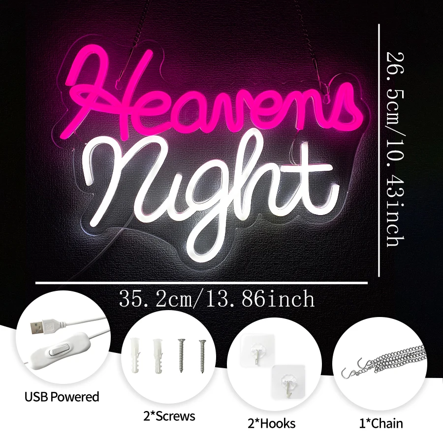 Enseigne néon LED Heaven Night - Party Games Shop avis et prix