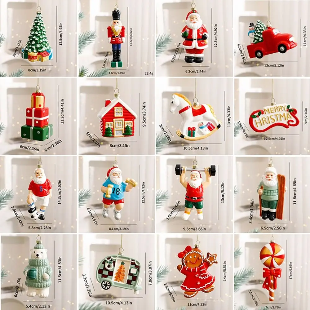 Delicate Multiple Styles Christmas Pendant Merry Christmas Reusable Xmas Tree Hanging Decoration Christmas Tree Pendant