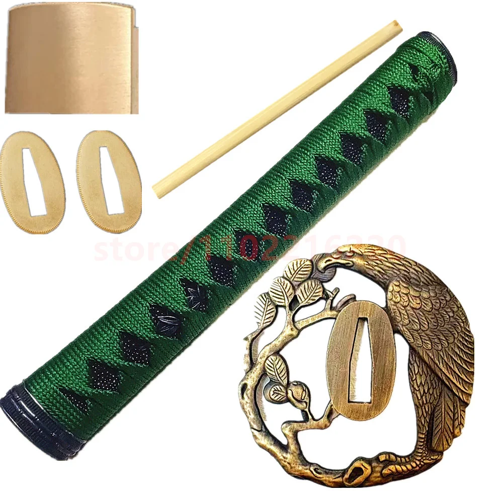 

Amazing Tsuka Handle Hilt Alloy Tsuba Handguard Guard Brass Habaki Seppa Japanese Real Japan Samurai Katana Sword FIttings Nice