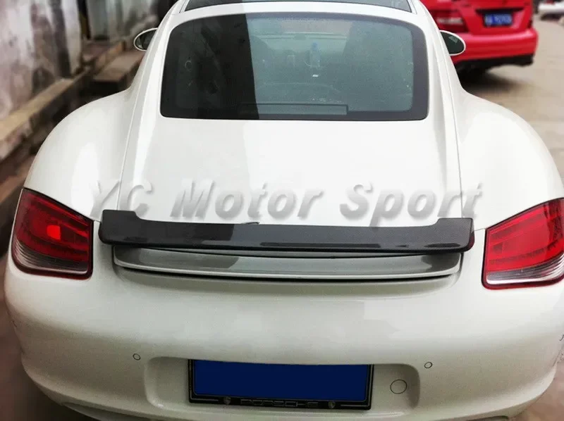 Autozubehör Carbonfaser TA2 Style Kofferraumspoiler passend für 2006-2012 Cayman Boxter 987 Heckspoiler Kofferraumflügel