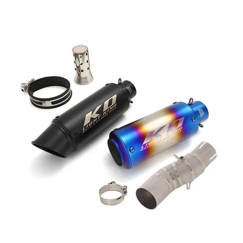 

For CFMOTO 450MT 2024-2025 Slip On Motorcycle Titanium Alloy Exhaust Mid Link Pipe 51mm Muffler Removable DB Killer