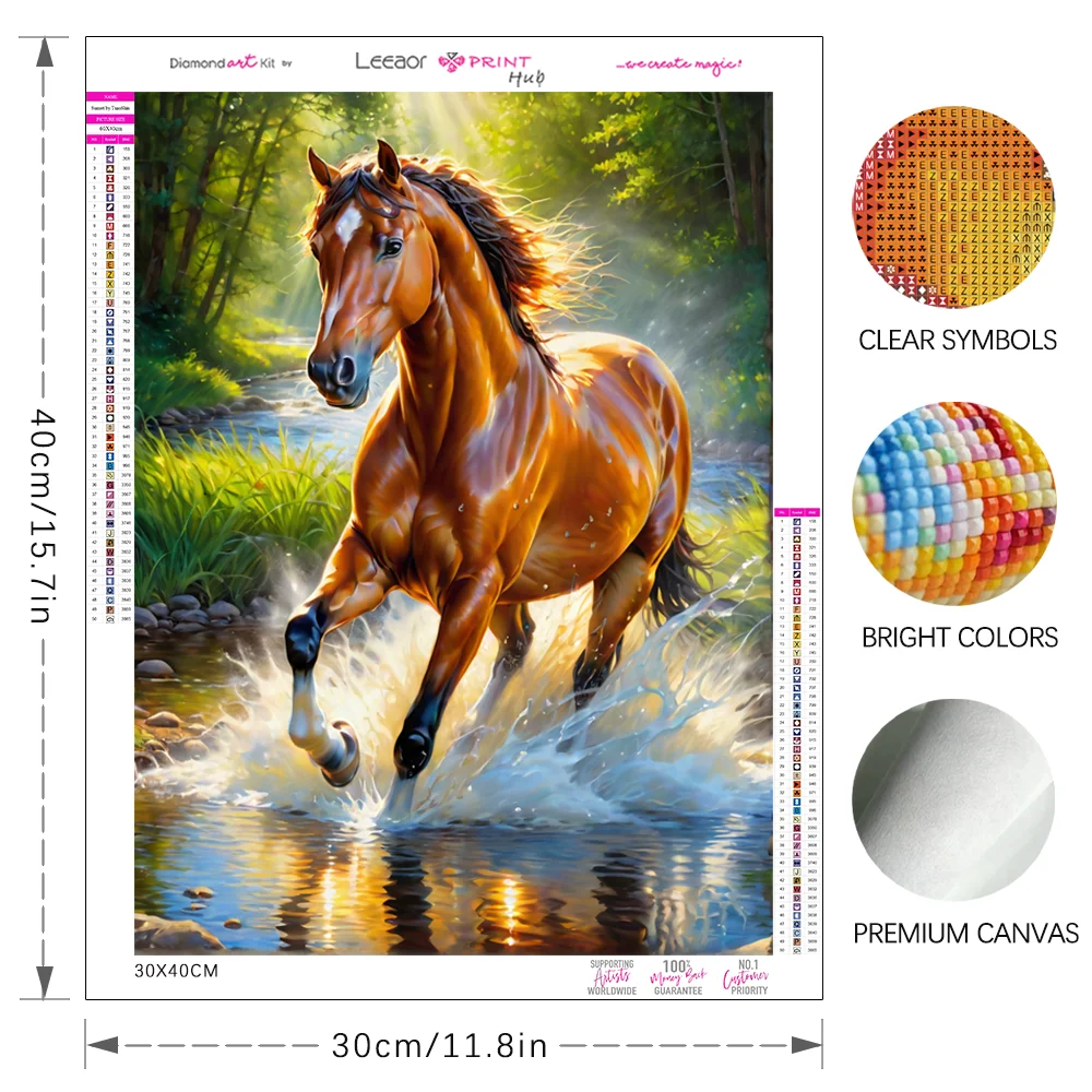 Horse Diamond Painting Kit Animal Landscape Full Rhinestones Mosaic  Cross Stitch Embroidery Home Decor Children's Handmade Gift